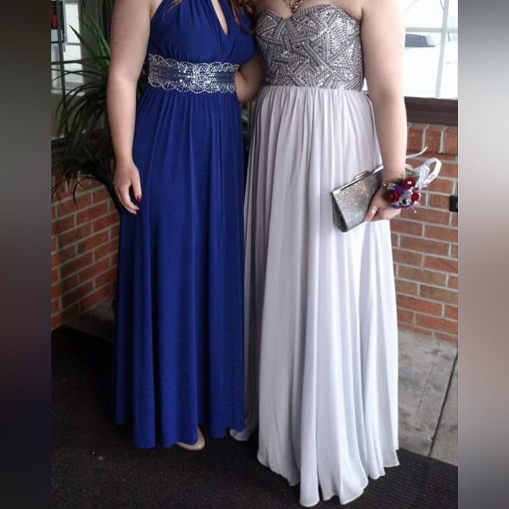 Silver Prom Dress - Picture 4 of 7